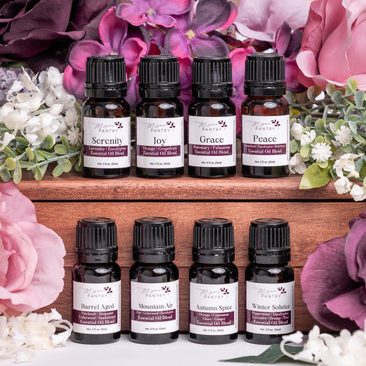 Megan's Pantry half-ounce essential oil blend set bottles