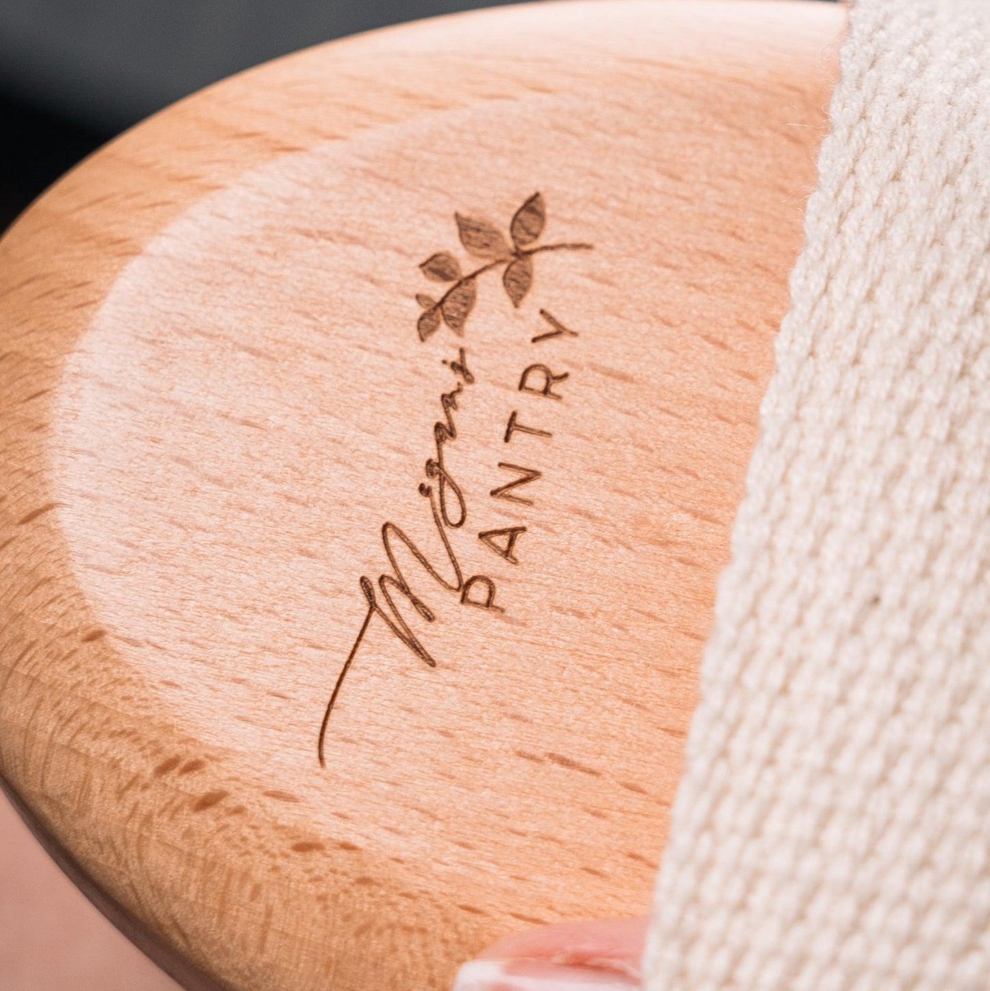 Natural boar bristle body brush with smooth wooden handle for dry brushing, exfoliating, and skin care routines – eco-friendly bath accessory ideal for gifts, spa kits, wellness rituals, and daily self-care from Megan’s Pantry