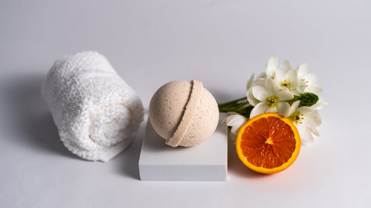 joy bath bomb crafted with only essential oils and clean ingredients