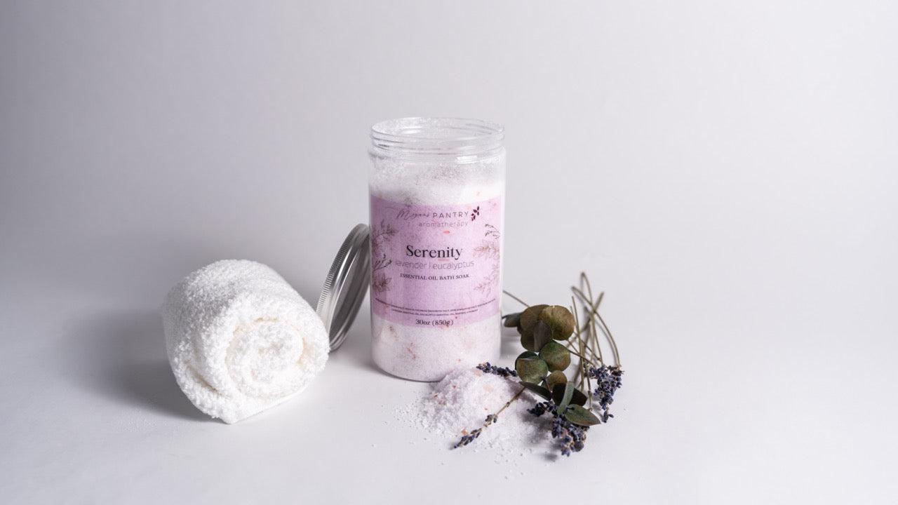 Spa experience bath soak salt blend with essential oils and minerals from himalayan pink salt and calming effects from essential oil blends from megans pantry lavender eucalyptus grapefruit rosemary detox bath aromatherapy for relaxation and muscle relief tension relief and promote sleep and healthy living holistic solutions for body and mind