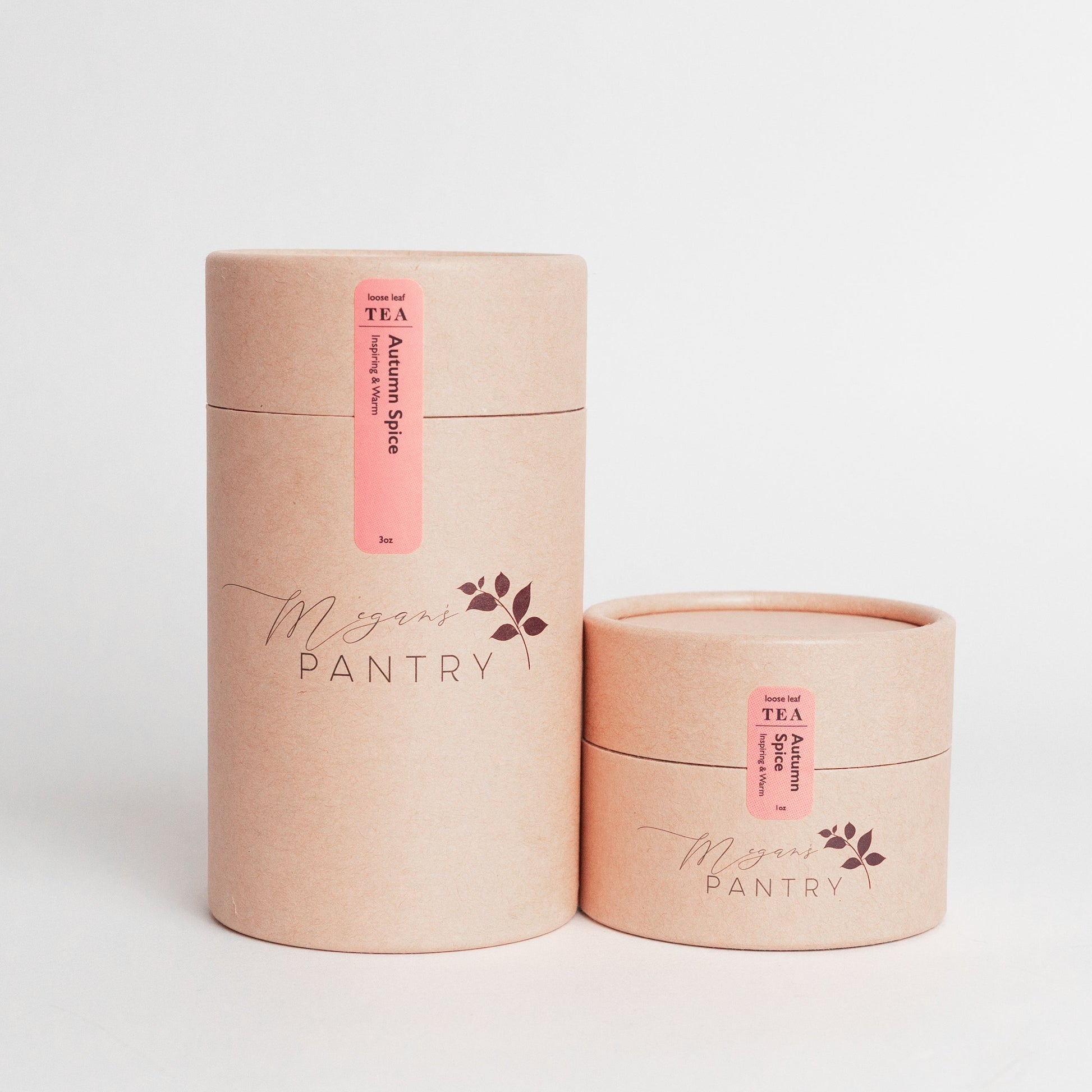 Megan’s Pantry Autumn Spice Black Tea – a cozy blend of black tea, pumpkin spice, vanilla, and orange for a warm, comforting fall sip