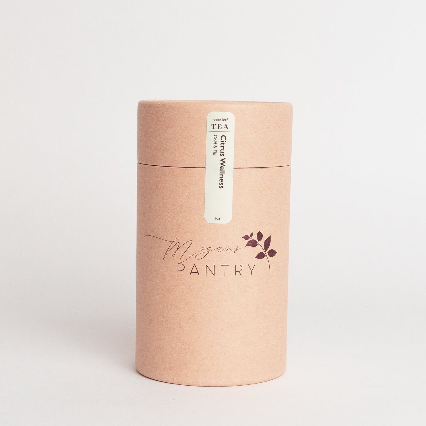 Megan’s Pantry Citrus Wellness Herbal Tea – a caffeine-free blend of lemon, ginger, and peppermint for a soothing and refreshing wellness tea