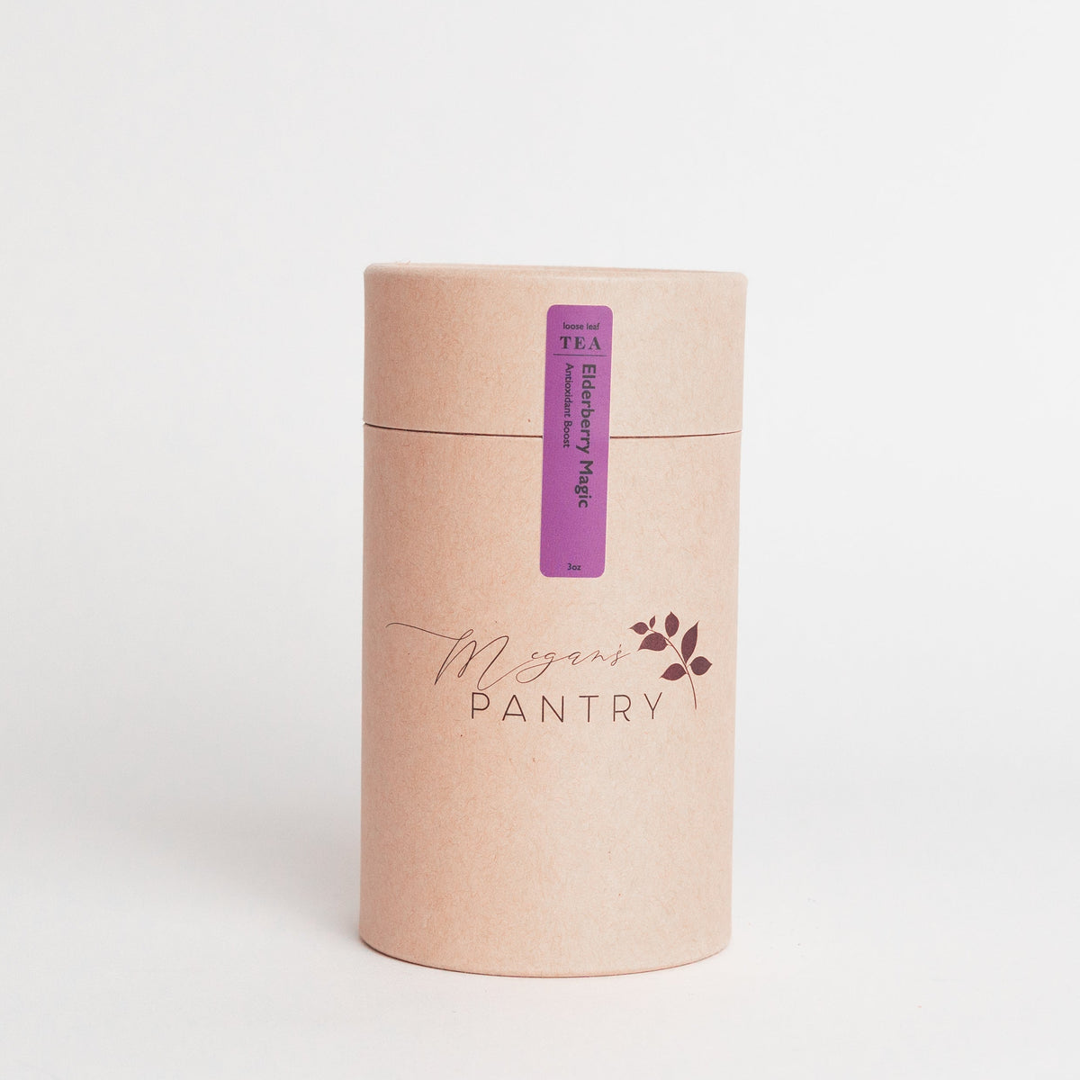 Megan's Pantry Elderberry Magic loose leaf black tea with elderberries, bergamot, vanilla, and fennel