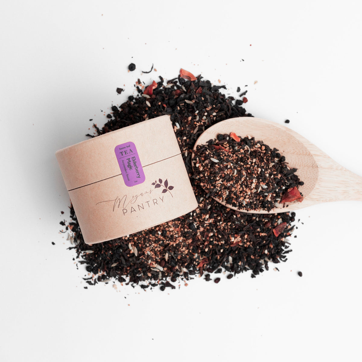 Megan's Pantry Be Well tea gift set with artisan tea sampler and gemmed infuser in a gift box