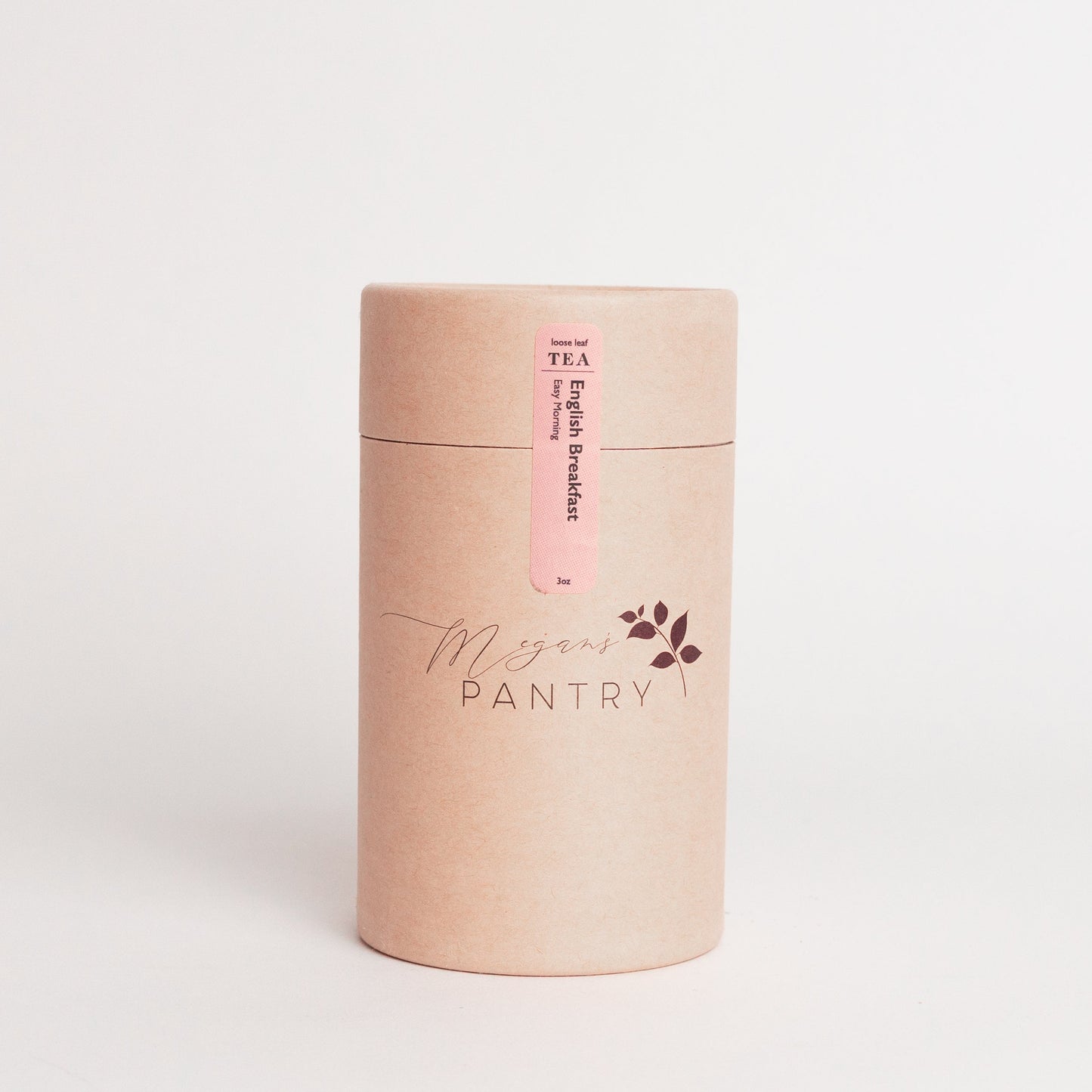 Megan’s Pantry English Breakfast Black Tea – a bold, smooth blend of Ceylon and Assam tea leaves for a rich, classic morning cup