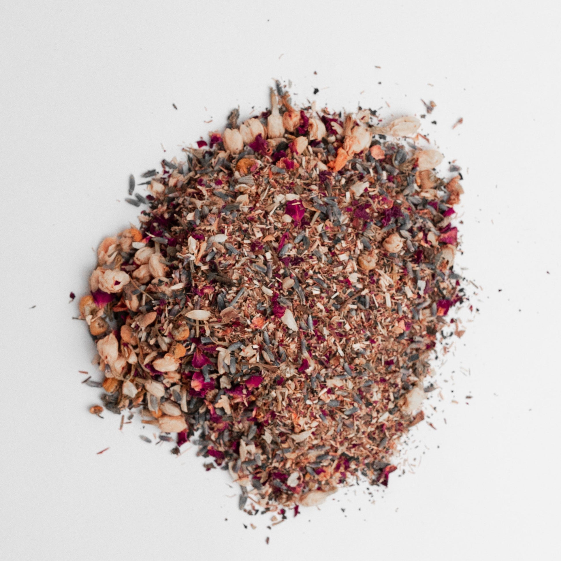 Megan’s Pantry Floral Zen Herbal Tea – a calming blend of green rooibos, jasmine, lavender, rose, and chamomile for peaceful relaxation