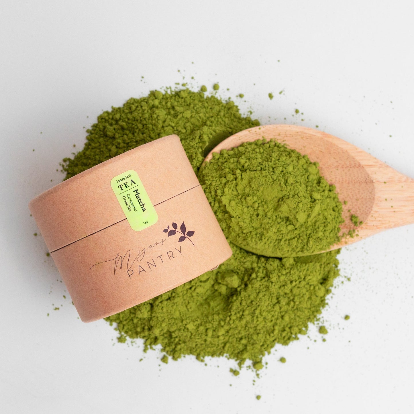 Megan’s Pantry Ceremonial Grade Matcha Tea – vibrant Japanese green tea powder for matcha lattes, smoothies, and mindful daily rituals