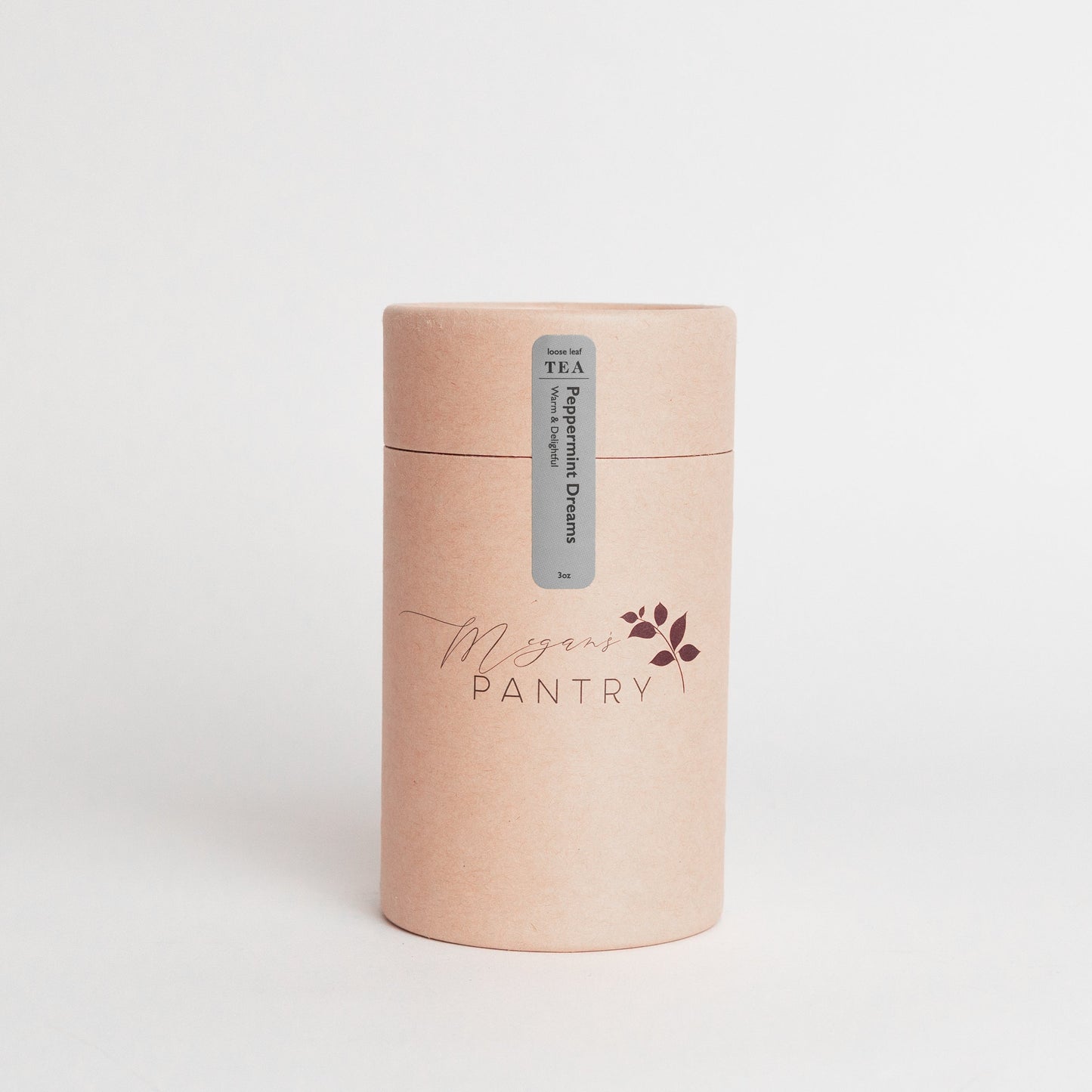 Megan’s Pantry Peppermint Dreams Herbal Tea – a cozy blend of peppermint, rooibos, chamomile, and vanilla for a soothing winter treat