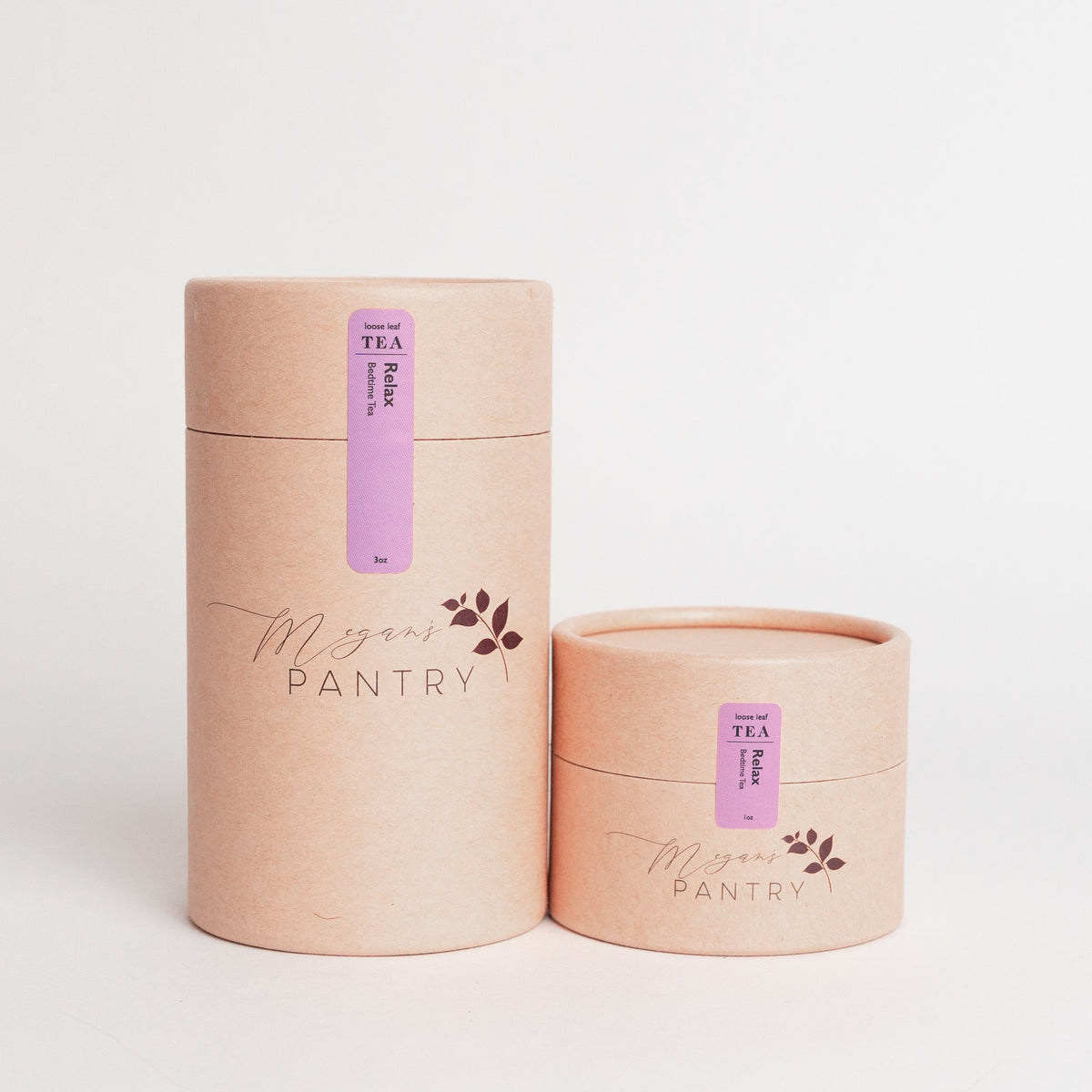 Megan’s Pantry Relax Herbal Tea – a calming blend of chamomile, lavender, and valerian root for soothing, caffeine-free relaxation