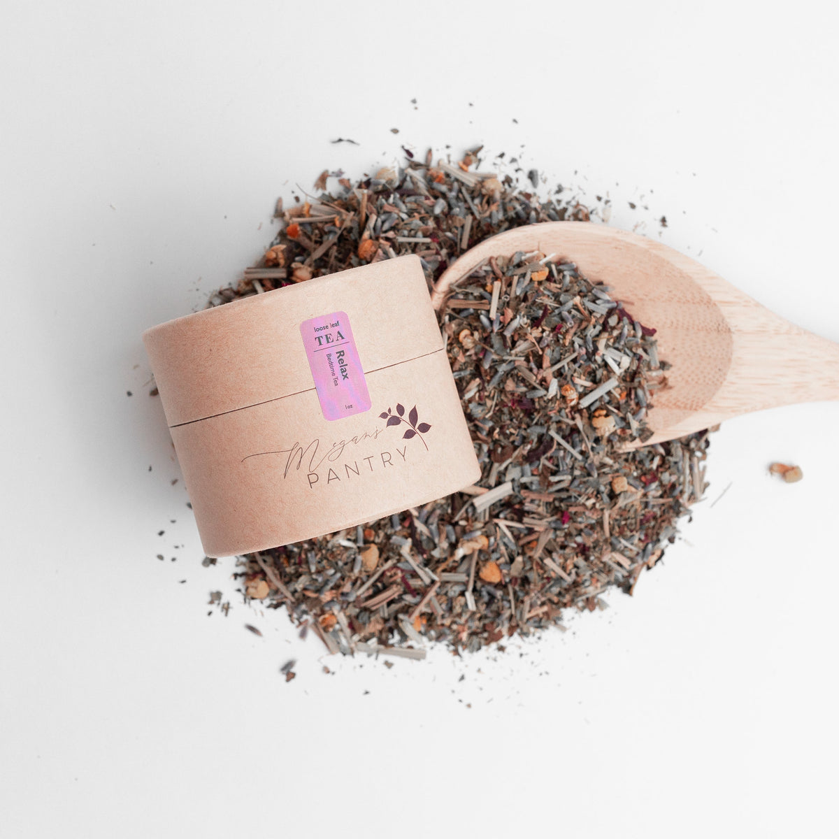 Megan's Pantry Be Well tea gift set with artisan tea sampler and gemmed infuser in a gift box