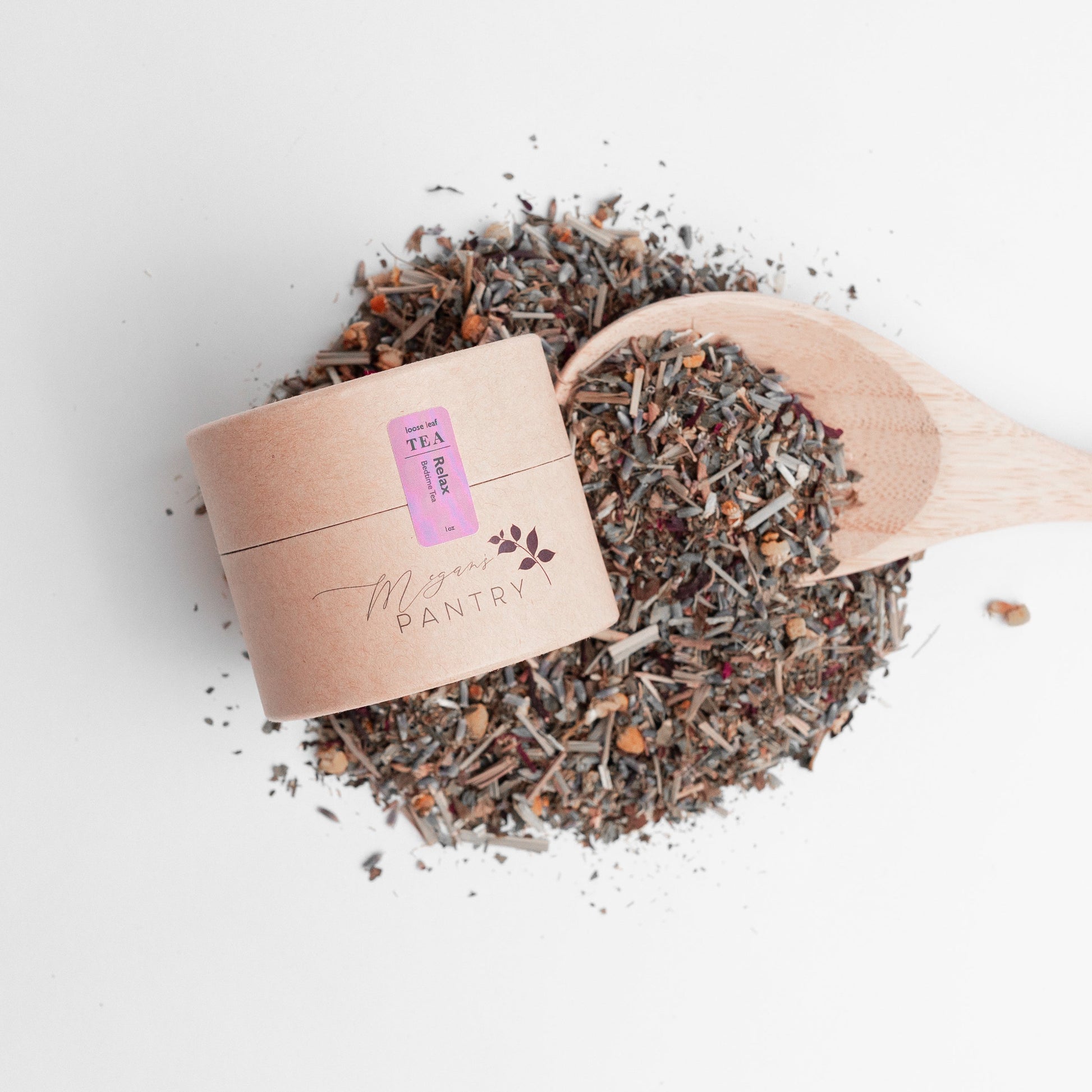 Perfect Spa Day Gift Set from Megan’s Pantry featuring four essential oil wooden tealight candles, matches, Serenity and Eucalyptus bath soaks, Peace triple butter body bar, natural body brush, Relax herbal tea, and a gemmed stainless steel tea infuser. A luxury wellness gift box for relaxation and self-care.