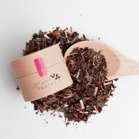 Delight in the taste of sunshine with our handcrafted Strawberry White Tea. This radiant blend combines delicate white tea with vibrant hibiscus, lemongrass, rose hips, basil, and raspberry leaves, all infused with the bright, juicy essence of real strawberries. Lightly floral and refreshingly fruity, each sip offers a graceful balance of sweetness and tang that awakens the senses.