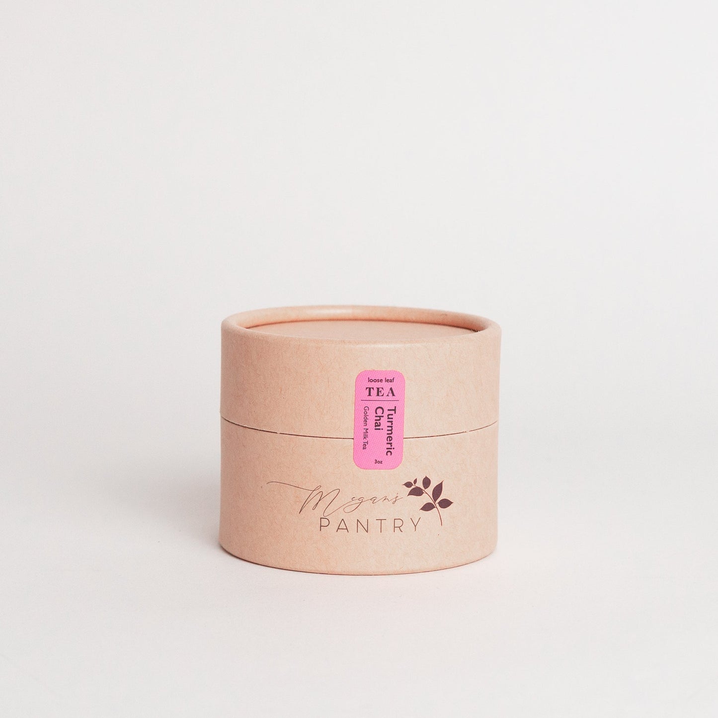 Megan’s Pantry Turmeric Chai – a caffeine-free golden milk blend with turmeric, ginger, cinnamon, and black pepper for a warming wellness tea