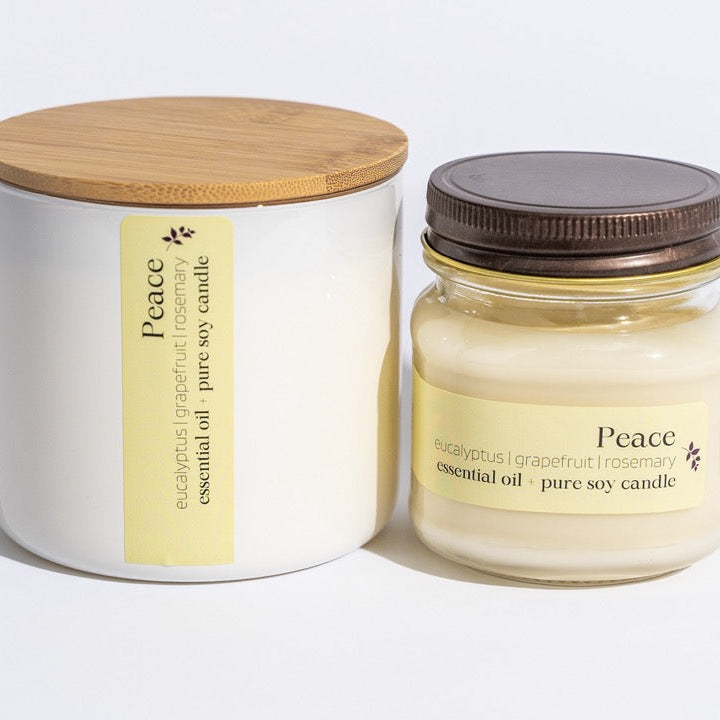 Peace is a blend of eucalyptus, grapefruit and rosemary essential oils, bringing you a true spa-like experience wherever you may be.